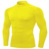 SPVISE Yellow Turtleneck Compression Shirt Men Long Sleeve Dry Fit Athletic Gear Base Layer Undershirt for Running Basketball view 1