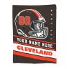 Custom Cleveland Blanket Personalized Football Throw Blankets Customized Any Name and Number Blankets Soft Flannel Blankets for Men Women Teen Adults view 1