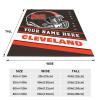 Custom Cleveland Blanket Personalized Football Throw Blankets Customized Any Name and Number Blankets Soft Flannel Blankets for Men Women Teen Adults view 2