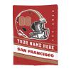Custom San Francisco Blanket Personalized Football Throw Blankets Customized Any Name and Number Blankets Soft Flannel Blankets for Men Women Teen Adults view 1