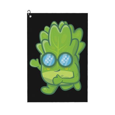 ASEDFGT Cool Lettuce Vegetables Golf Towel 16 x 24 Inch Golf Towels for Golf Bags Polyester Golf Towel with Carabiner Clip Men and Women Golf Accessories