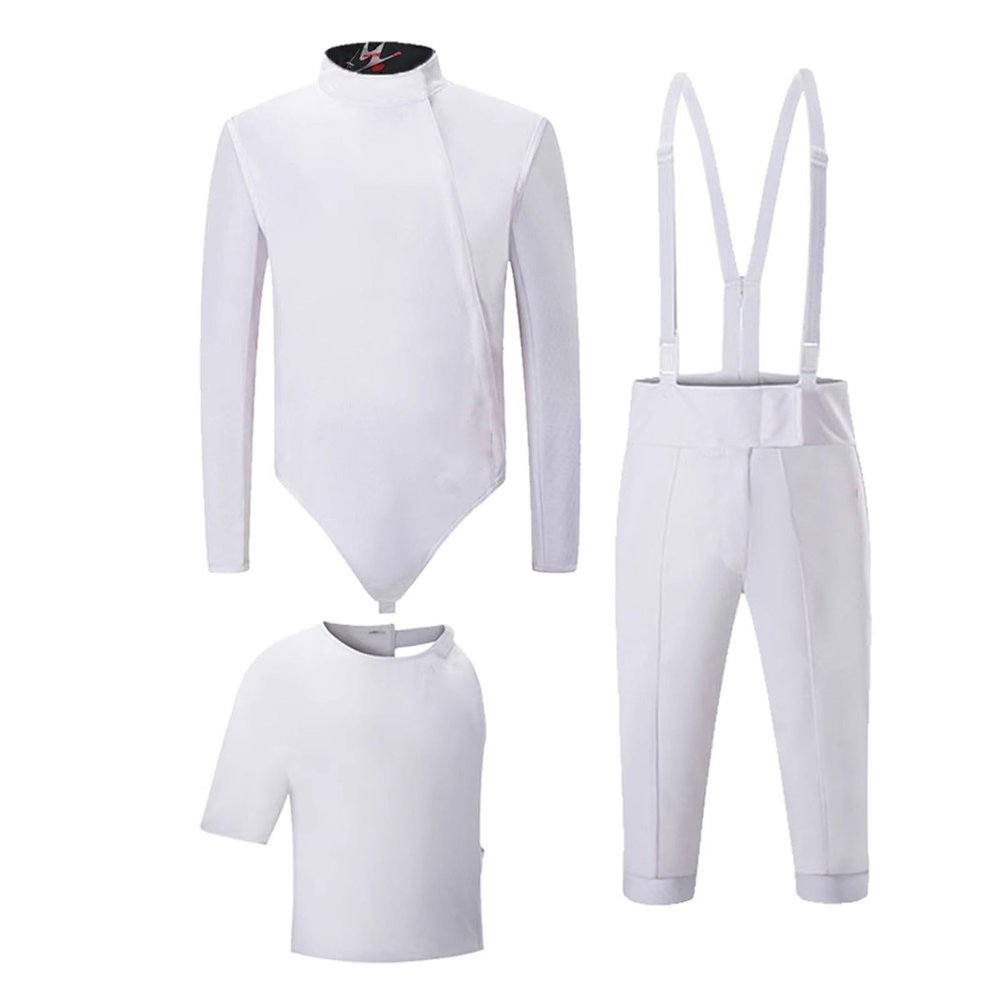 GXLGKTSTDC 450N Fencing Uniform, Fencing Gear, Classic Female Jacket Pants Vest Set for Sabre, Foil, Epee, Adults and Kids, Right Hand(38#)