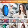 Hand Warmers Rechargeable,2 in 1 Electric Football Hand Warmer for Outdoor Indoor,Electric Hand Warmers,AI Rechargeable Hand Warmer for Camping,Golf,Hunting,Best Golf Accessories (Blue) view 2