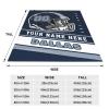 Custom Dallas Blanket Personalized Football Throw Blankets Customized Any Name and Number Blankets Soft Flannel Blankets for Men Women Teen Adults view 2