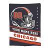 Custom Chicago Blanket Personalized Football Throw Blankets Customized Any Name and Number Blankets Soft Flannel Blankets for Men Women Teen Adults view 1