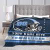 Custom Tennessee Blanket Personalized Football Throw Blankets Customized Any Name and Number Blankets Soft Flannel Blankets for Men Women Teen Adults view 4