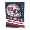 Custom New England Blanket Personalized Football Throw Blankets Customized Any Name and Number Blankets Soft Flannel Blankets for Men Women Teen Adults view 1