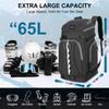 Lunidry Ski Boot Bag, 65L Waterproof Ski Bag & Snowboard Boot Bag, Travel Backpack for Skis Snowboard Helmet Goggles & Accessories view 2