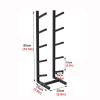 5-Tiers Metal Snowboard Storage Rack, Home Gym Organize Holder, Standing Metal Snowboard Storage Rack, Floor Display Stand for Garage/Shop,Black view 2