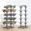 Skateboard Rack, 5/7 Tier Double-Sided Metal Skateboard Rack, Home Gym Organize Holder, Standing Metal Snowboard Storage Rack, Floor Display Stand for Garage/Shop, Black(5- Tier) view 1