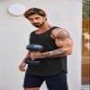 COOFANDY Men Workout Tank Tops Lightweight No Sleeve Muscle Shirt Square Neck Tank Top Men Muscle Wine Red S view 2
