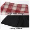 Plaid Mini Skirts for Girls Baby Elastic High Waisted Fall Winter Wool Bodycon Pencil Skirts Classic A-Line Tartan Uniform School Skirt 2025 view 4