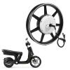 Brilluxa Brushless Hub Motor, Electric Wheel Motor, Dual Hall DC Motor, 16in 48V72V 8002000W Disc Brake Hub Compatible with Scooter Motorcycle EBike (White) view 1