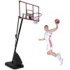 Basketball Hoop Outdoor,10FT Portable Basketball Hoop with Impact Resistant Pc Backboard,Height Quickly Adjustable Basketball Goal System with Portable Wheels for Teens/Adults 3+ view 1