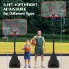 Basketball Hoop Outdoor,10FT Portable Basketball Hoop with Impact Resistant Pc Backboard,Height Quickly Adjustable Basketball Goal System with Portable Wheels for Teens/Adults 3+ view 2