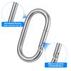 2pcs 4 Inch Carabiner Clip Oval Carabiner Clip Heavy Duty Carabiner Spring Snap Hook Oval Shape 10x100mm view 3