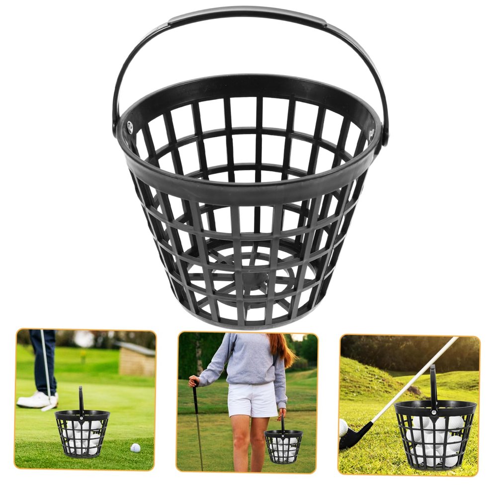 Anneome Golf Ball Storage Basket with Handle Durable Outdoor Ball Holder for Training Lightweight Plastic Design