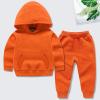 AIMAOMI Baby Boy Clothes Fall Outfits 2PCs Toddler Infant Sweatsuit Boys Hooded Sweatpants Set 6 (Orange, 7-8 Years) view 2