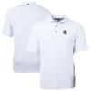 Cutter & Buck Men's White Detroit Lions Big & Tall Virtue Eco Pique Tile Print Recycled Drytec Polo view 1