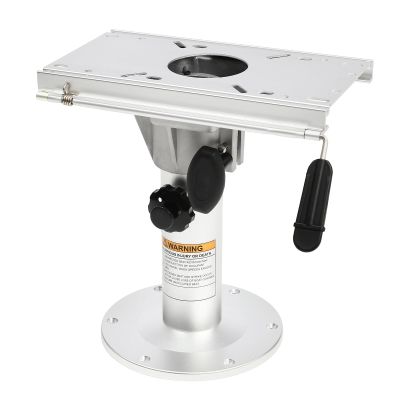 Boat Seat Pedestal,13-19In Adjustable Height Boat Chair Base,Silver Boat Seat Pedestal Drivers Side with Seat Slide Seat Mount,Adjustable Travel-Fore & AFT Boat Seat Pedestal for Yachts,Fishing Boats