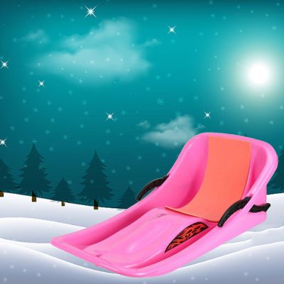 Winter Snow Sleds, Children's Snowboard Sledge, Two-Person Thickened Sledges, Frost-Resistant and Wear-Resistant Sledges, Adult Sledge with Backrest
