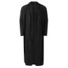 Men's Ruffle Shawl Collar Cardigan Long Sleeve Open Front Lightweight Long Length Drape Cape Overcoat with Pockets(Black, XL) view 2