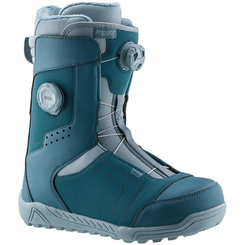 HEAD Unisex Trigger LYT BOA Focus Zonal Lacing Lightweight Comfortable Supportive Warm Snowboard Boots - Intermediate & Advanced Riders, Denim, 30.0