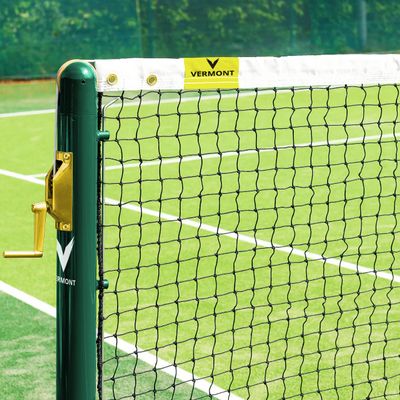 VERMONT Tennis Court Nets | Championship Quality, Heavy-Duty Design - Doubles or Singles Nets Available in 4 Thicknesses [2mm - 3.5mm] (Double Loop, 2.5mm Singles [Standard])