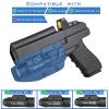G19/G17 Holster with Light, IWB Kydex Holster for Glock 17 19 19x 22 23 31 32 44 45 with Olight PL-2/PL Pro/PL-3/PL-3R/PL-3S Flashlight & Red Dot, Appendix Inside Waistband Concealed Carry, Right Hand view 3