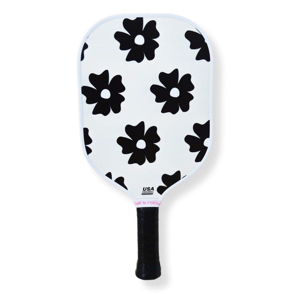 Lets Rally USAPA Approved Fiberglass Pickleball Paddle Cute Pickleball Paddle for Women, Indoor & Outdoor Pickleball Rackets (Flower Power)