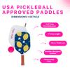 Lets Rally USAPA Approved Fiberglass Pickleball Paddle  Cute Pickleball Paddle for Women, Indoor & Outdoor Pickleball Rackets (Flower Power) view 3