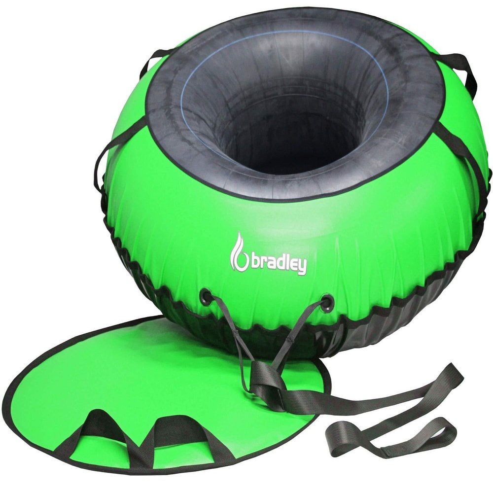 Ultimate Towable Snow Tube Sled with Heavy Duty Cover | Designed for Thrilling Winter Adventures | Made in the USA for Durability and Safety on Snowy Slopes 50" Green (Deluxe Edition)