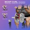 Preacher Curl Bench Bicep Machine: Preacher Curl Machine 3 in 1 Arm Bicep Tricep Curl Machine Dumbell Barbell Bicep Station Equipment Workout with Pad Bar Attachment Home Gym Red view 3
