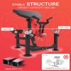 Preacher Curl Bench Bicep Machine: Preacher Curl Machine 3 in 1 Arm Bicep Tricep Curl Machine Dumbell Barbell Bicep Station Equipment Workout with Pad Bar Attachment Home Gym Red view 4