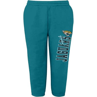 NFL Kids Youth 8-20 Officially Licensed Team Banner Primary Logo Fleece Lined Football Sweatpants Joggers Pants (Jacksonville Jaguars - Teal, Medium 10-12)