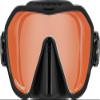 Cressi Z2 Frameless Masks, Black/Blue, Inner Blue with Orange Outer Reflection Lens view 1