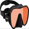 Cressi Z2 Frameless Masks, Black/Blue, Inner Blue with Orange Outer Reflection Lens view 2