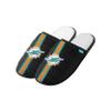 FOCO NFL Men's Officially Licensed Primary Logo Game Day Team Color Football Sherpa Slide Slipper - Miami Dolphins - Black - (X-Large 13-14) view 1