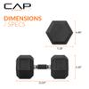 CAP Barbell 60 LB Rubber Coated Hex Dumbbell Hand Weight with Padded Grip - Single | Comfort Grip view 4