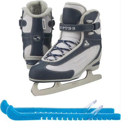 Jackson Ultima Softec Figure Ice Skates for Women/Color: Navy + Skate Guards/Size: Toddler 9