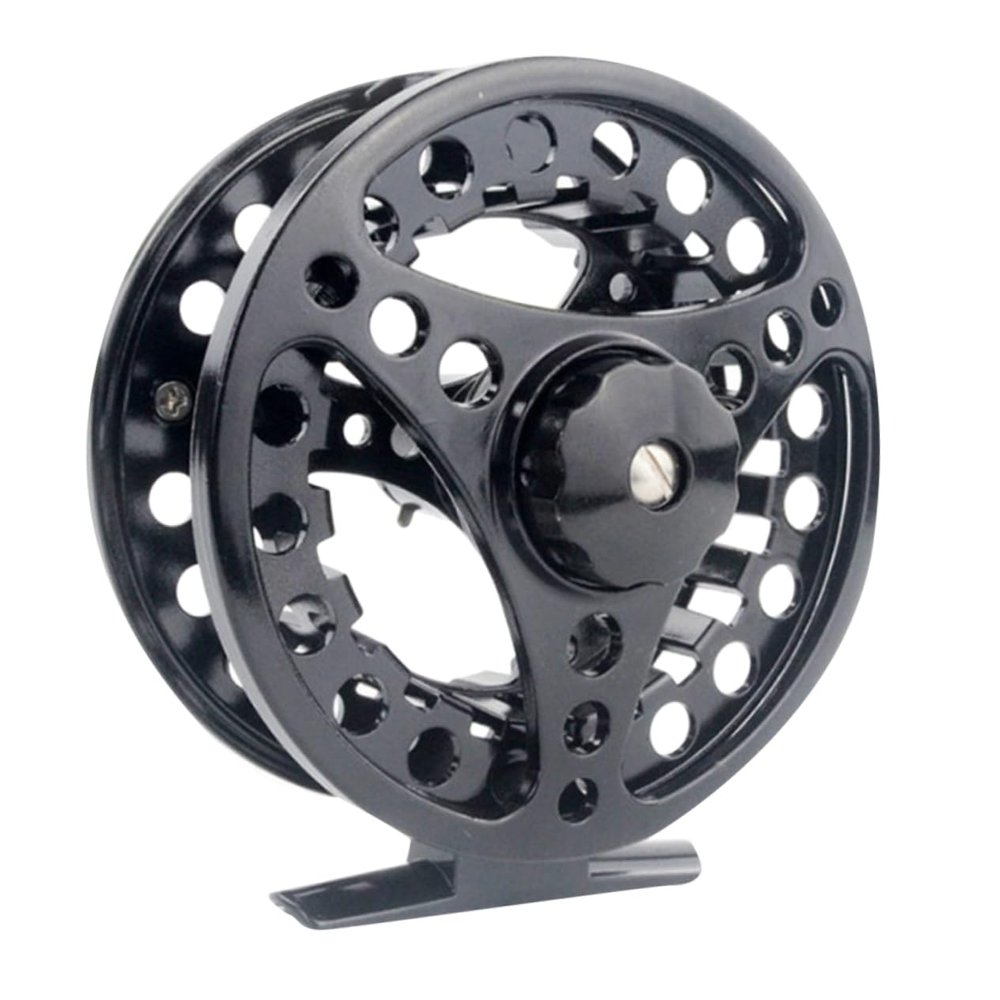 CORHAD Aluminium Alloy Fly Fishing Reel Spinning Pole Wheel 85mm Black Right Hand Management