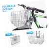 Anneome Foldable Metal Bike Basket for Rear Rack Capacity Heavy Duty Storage Easy Installation for Groceries Pets Versatile Bike Accessory view 3