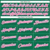 Custom Kelly Green Baseball Sweatshirt for Men/Women/Youth Design Your Own Rib Knit Cuff School Hooded Shirt Winter Coats Football Softball Outerwear Stitched Pink Name and Number view 3