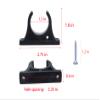 4pcs Durable Kayak Paddle Holder Clip Accessories, Pontoons, Kayak Accessories- Black,with 8 Screws view 3
