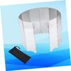 WOONEKY 2sets Camping Stove Windscreen Portable Alloy Screen for Outdoor Cooking Bbq Picnic and Camping Lightweight and Efficient Random Color view 2