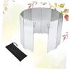 WOONEKY 2sets Camping Stove Windscreen Portable Alloy Screen for Outdoor Cooking Bbq Picnic and Camping Lightweight and Efficient Random Color view 3