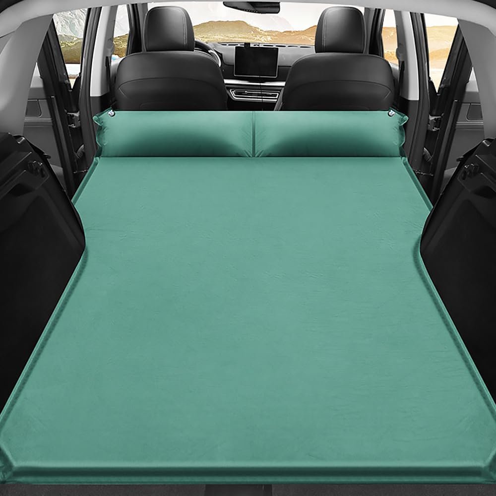MZYLW Car Inflatable Mattress for Ford Edge 2015 2016 2017 2018 2019 2020 2021 2022 2023 2024 Portable Air Sleeping Bed with Pillow Camping Travel Cot Inflatable Trunk Sleeping Pad,Green