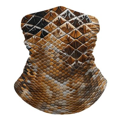 Neck Gaiter for Men Women Snakeskin Textured Pattern Balaclava Windproof Face Mask Breathable Bandana Sun Protection Face Cover Scarf Headband for Skiing Hiking Cycling