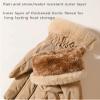 Women Winter Cycling Windproof Snow Gloves Plus down cotton plush skiing riding electric driving Touch screen Mittens(Purple) view 4