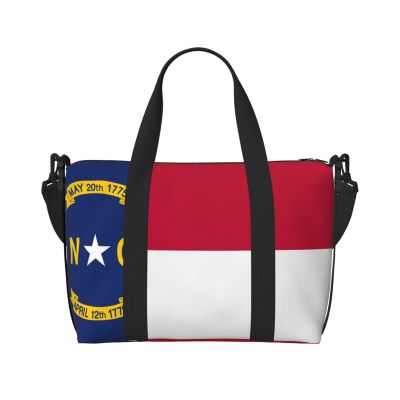 North Carolina state flag print Travel Duffle Bag,Weekender Bags,Gym Duffel Bag,Luggage Duffle Overnight for Women Men